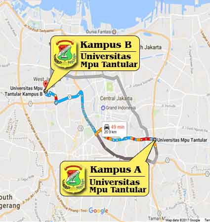 Location Google Map University of Mpu Tantular Jakarta Unhi Nomor